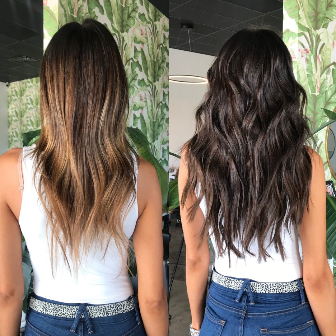 hair extensions volume before after